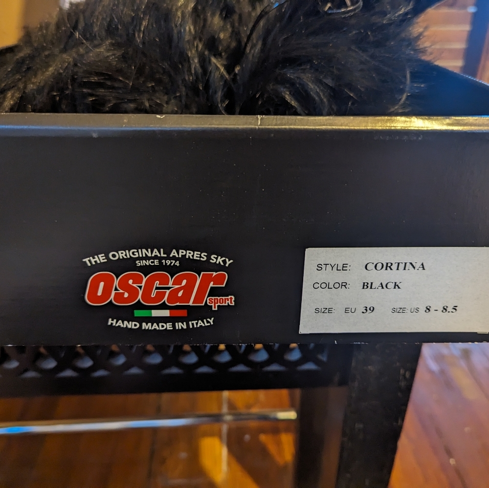 Oscar sport Italian cortina black fur boots - Picture 3 of 9